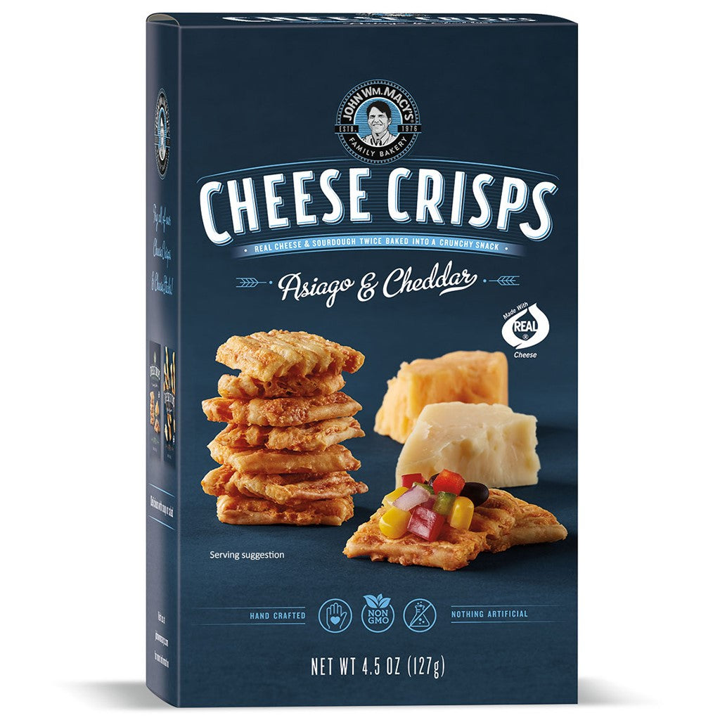 Asiago & Cheddar CheeseCrisps Baked Appetizers John Wm. Macy's